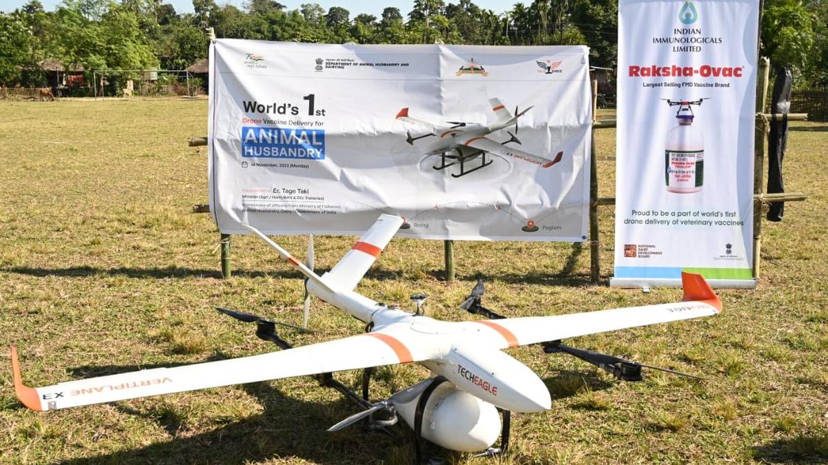 Drone delivery of animal vaccines takes wings The Hindu